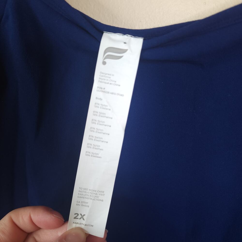 Fabletics Long Sleeve Fitted Square Neck Top In B… - image 8